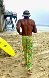 Holidaze Sale on NOW!! The all new for 2024-2025, custom printed, Sungodz "World" Jam Pant in Kelp Forest green