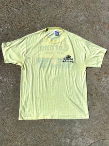 Vintage 1980's Corona Surf Team tshirt, Yellow XL fits more like a large