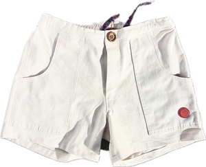 Sungodz Summer 2025 White Walkshort in 100% Organic Italian Cotton.