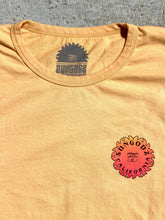 Load image into Gallery viewer, SUNGODZ SURFER DUDE Design Tee with COLOR FADE SIESTA SUN on chest
