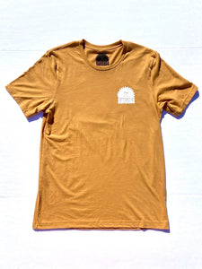 Sungodz 'Try Slow' unisex T-shirt in Toast Tan.