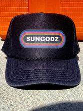 Load image into Gallery viewer, Sungodz KGODZ design Black Trucker Hat
