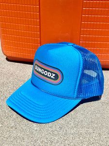 Sungodz RockGodz design Trucker Hat in Electric Blue
