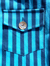 Load image into Gallery viewer, Blue on Blue Unisex Striped Big City Semi Stretch Denim Pant

