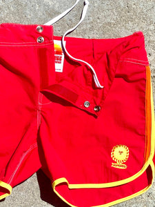 The Sungodz Red Racer Boardshort,  Made in the USA, in Californ'iA