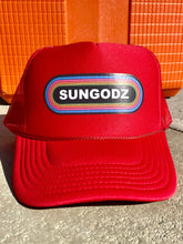 Load image into Gallery viewer, Sungodz KGODZ design Red Trucker Hat
