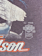 Load image into Gallery viewer, Vintage Harley Davidson T-shirt.  American Eagle classic design. Original 1985 print. Fits like Medium to Large
