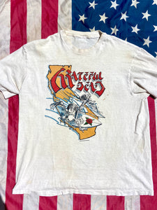 Super rare Vintage original 1987 Surfing Skeletons Grateful Dead tshirt , size Large