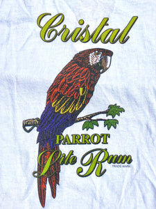 Vintage white Cristal Parrot Rum tshirt in size Large
