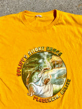 Load image into Gallery viewer, Vintage Spliff&#39;s Smoke House tshirt in Gold Yellow.  SIze Large
