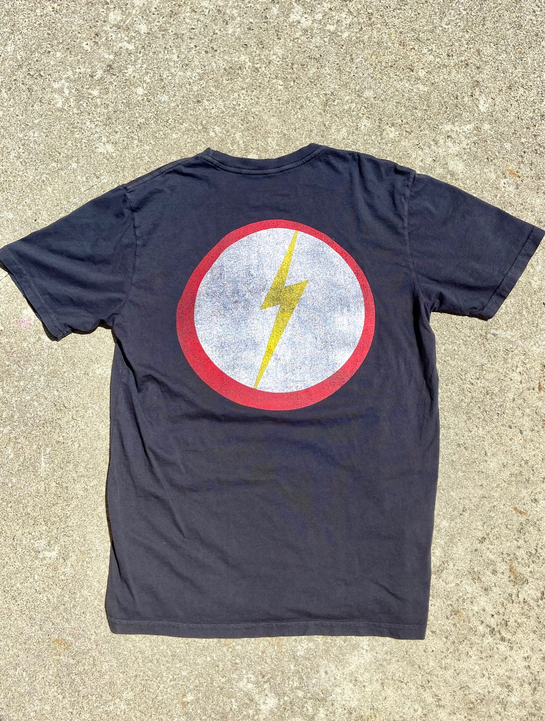 Vintage Black Lightning Bolt tshirt, Circle 