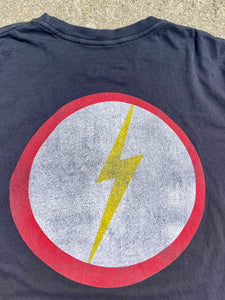 Vintage Black Lightning Bolt tshirt, Circle "Team  Bolt" design .  Size Large