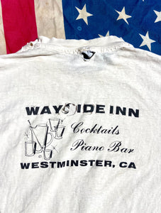 Super vintage Bar tshirt, the Wayside Inn Cocktail and Piano Bar , Westminister CA.  Size XL fits like a big Large