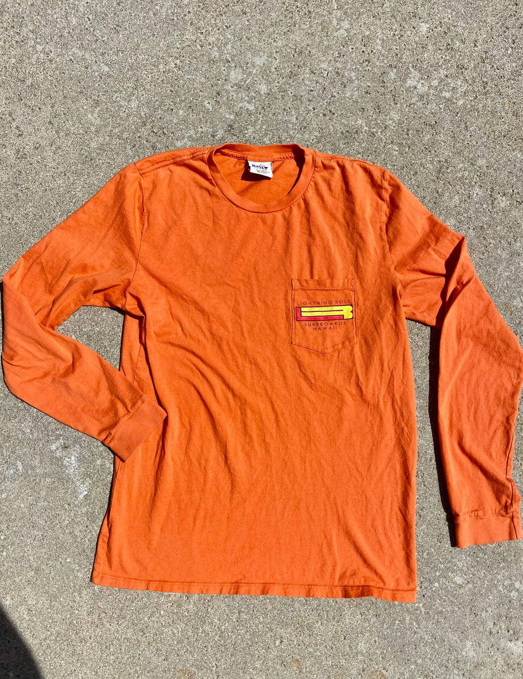 Vintage Orange Lightning Bolt Longsleeve shirt 