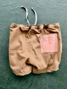 Sungodz'23 Walkshort in Driftwood Brown with Desert Rose Mauve Pockets.